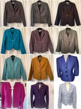 Coming soon! Tahari, Calvin Klein, Talbots, Larry Levine, Suit Studio 4p Blazers
